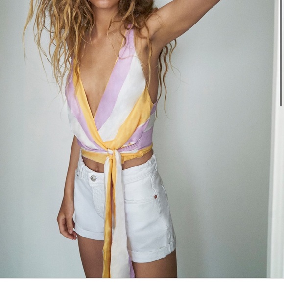 Zara - striped flowy top - Picture 6 of 7